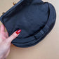 1950s Black Satin Handbag With Small Bow
