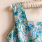 1950s Blue Floral Cotton Summer Dress (S)