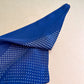 1950s Royal Blue Head Scarf With White Polka Dots