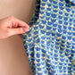 1950s Sleeveless Summer Dress With Blue Tulip Print (S)