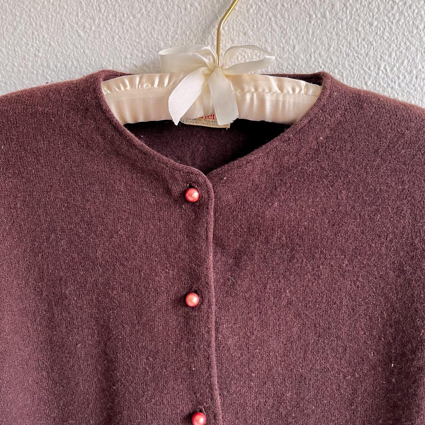 1950s Chocolate Brown Buttoned Cardigan (S/M)