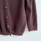 1950s Chocolate Brown Buttoned Cardigan (S/M)