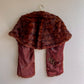 1950s Brown Mink Fur Shawl With Chocolate Silk Lining (S/M)