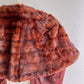 1950s Brown Mink Fur Shawl With Chocolate Silk Lining (S/M)