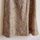 1950s Brown and Blue Paisley Print Silk Dress (M/L)