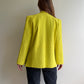 1950s Chartreuse Quilted Jacket With Black Toggle Buttons (M/L)