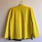 1950s Chartreuse Quilted Jacket With Black Toggle Buttons (M/L)