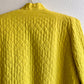 1950s Chartreuse Quilted Jacket With Black Toggle Buttons (M/L)