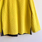 1950s Chartreuse Quilted Jacket With Black Toggle Buttons (M/L)