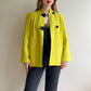 1950s Chartreuse Quilted Jacket With Black Toggle Buttons (M/L)