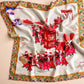 1950s Ancient Chinese Wedding Parade Silk Scarf