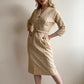 1950s Cream Lace Dress With Pockets and Rhinestone Buttons (S/M)