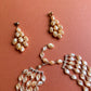 Stunning 1950s Faux Flat Pearls Necklace and Earring Set