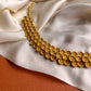 1950s Gold Collar Necklace With Layered Tiny Flowers