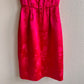 1950s Hot Pink Silk Jacquard Dress (XS/S)