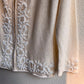1950s Ivory Cardigan With White Floral Beading (XS/S)
