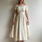 Stunning 1950s Ivory Embroidered Tea Dress (XS/S)