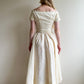 Stunning 1950s Ivory Embroidered Tea Dress (XS/S)