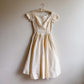 Stunning 1950s Ivory Embroidered Tea Dress (XS/S)