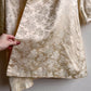 1950s Ivory Silk Jacquard Open Coat (M/L)