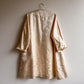 1950s Ivory Silk Jacquard Open Coat (M/L)