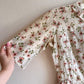 1950s Ivory Summer Dress With Pink Florals and Butterflies (XXS)