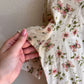 1950s Ivory Summer Dress With Pink Florals and Butterflies (XXS)