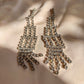 Large 1950s Dangling Rhinestone Earrings