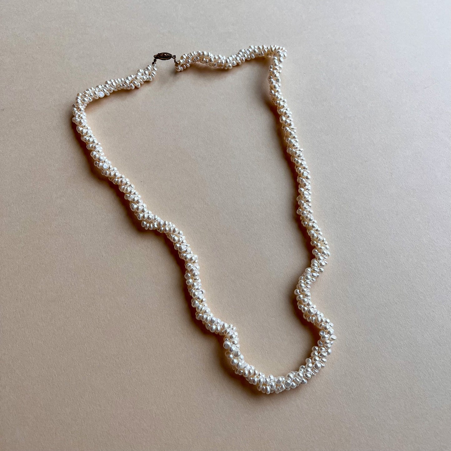 1950s Micro Pearls Cluster Necklace
