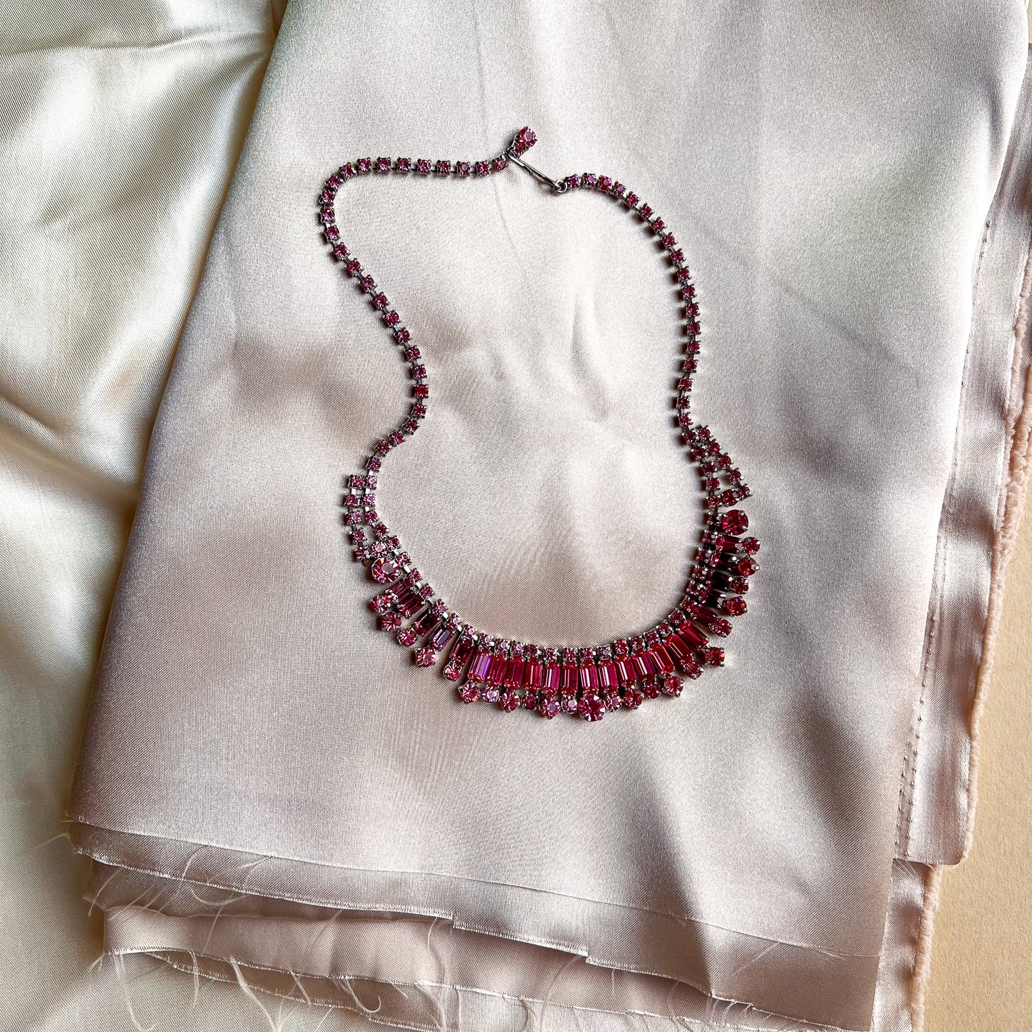 1950s Pink Diamond Gemstone Necklace