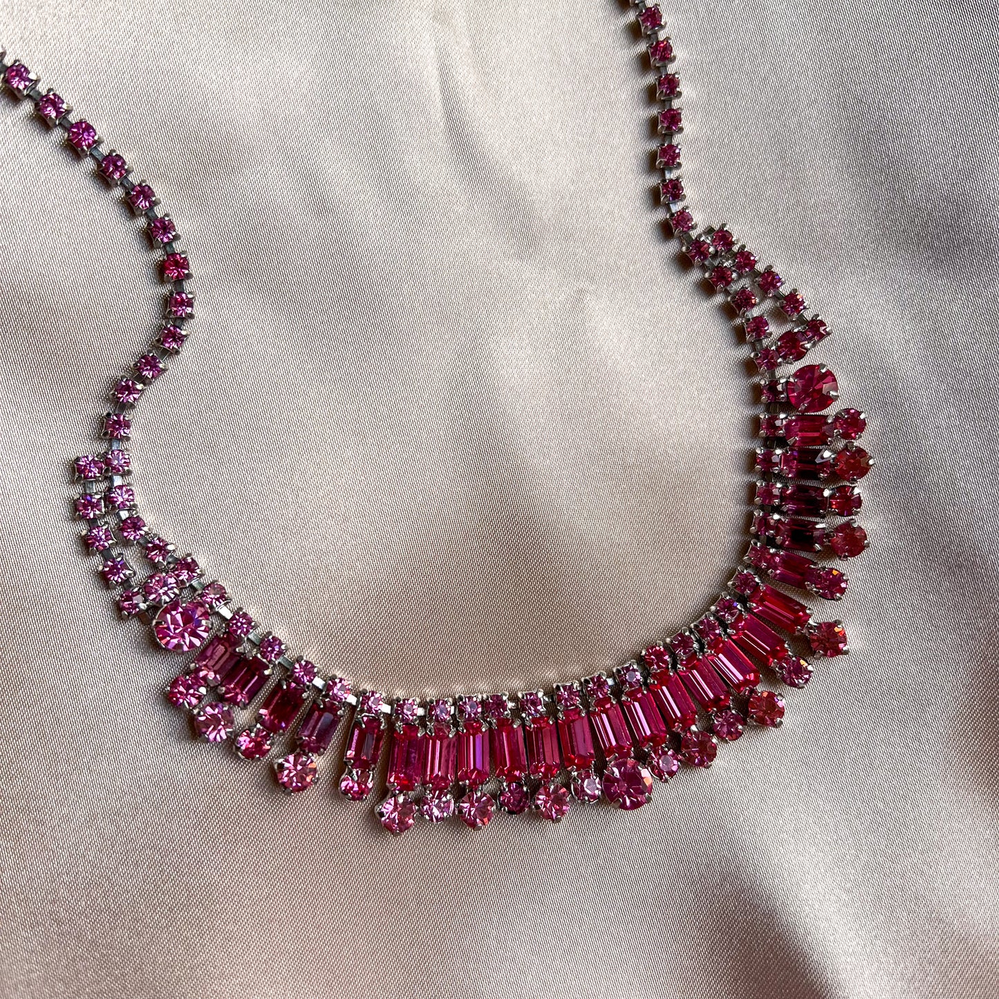 1950s Pink Diamond Gemstone Necklace