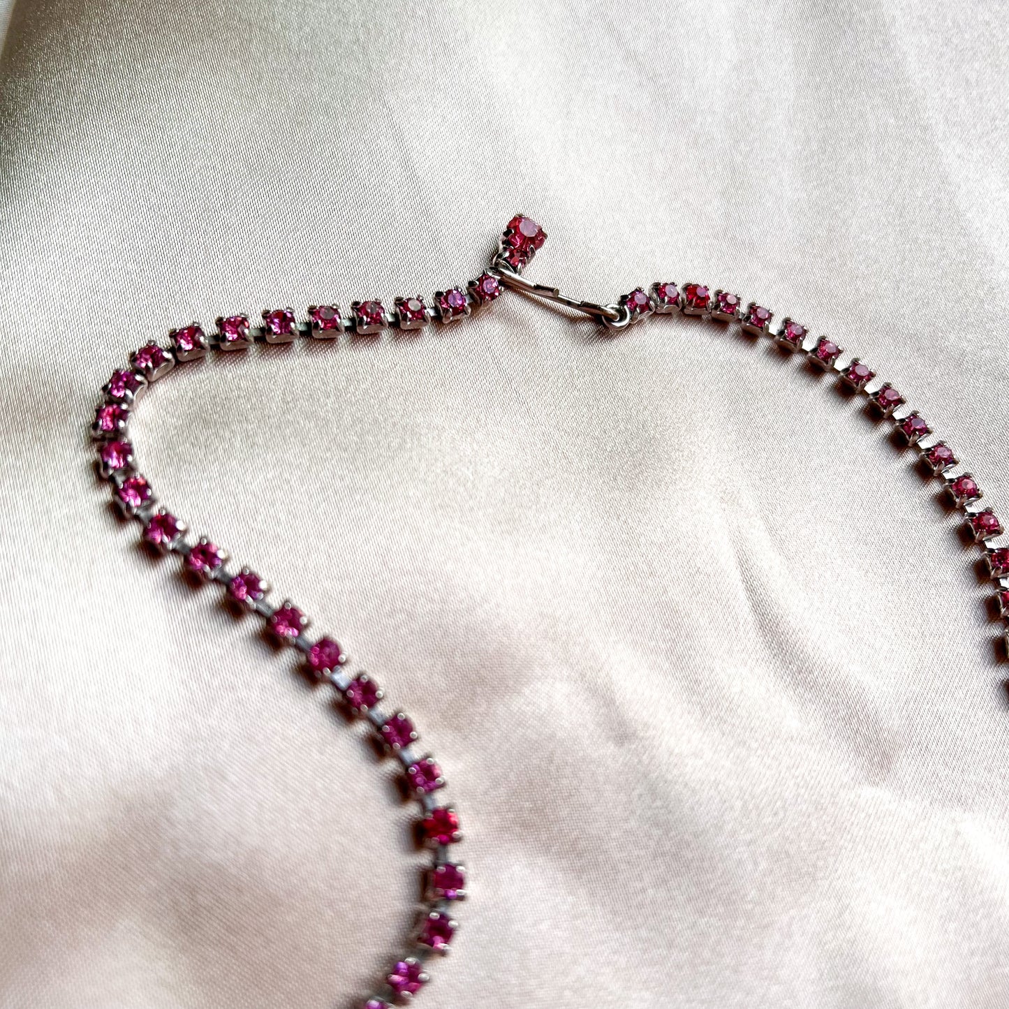 1950s Pink Diamond Gemstone Necklace