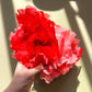 1950s Red and Pink Chiffon Flowers Hat