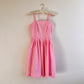 Adorable 1950s Pink Gingham Summer Dress (XS)
