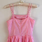 Adorable 1950s Pink Gingham Summer Dress (XS)
