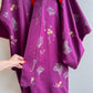 1950s Tyrian Purple Kimono With Bright Red Lining (OSFM)