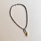 1950s Rhinestone Lariat Necklace With Pearls