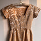 Darling 1950s Rose Pattern Sheath Dress (XS)