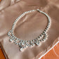 1950s Scalloped Rhinestone Choker Necklace