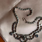 1950s Scalloped Rhinestone Choker Necklace