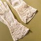 1950s Sheer White Ruched Gloves