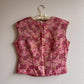 1950s Sparkling Roses Pattern Blouse (S/M)