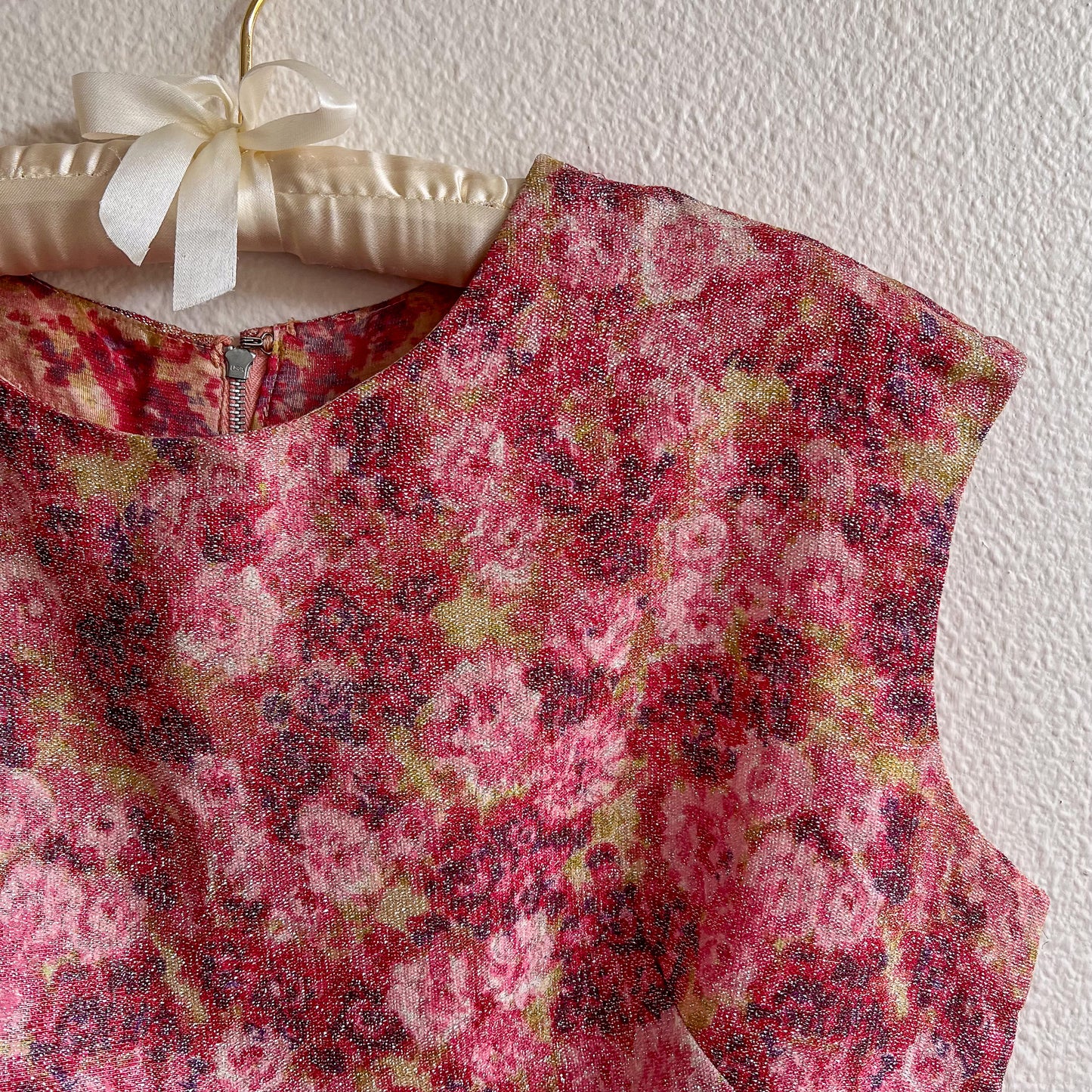 1950s Sparkling Roses Pattern Blouse (S/M)