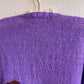 1950s Handknit Squirrel Purple Cardigan (XS/S)