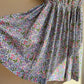 1950s Summer Dress With Purple Daisy Print (XS)