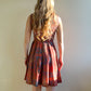 1950s Funky Tiki Print Dress With Pleated Skirt (M)