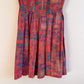 1950s Funky Tiki Print Dress With Pleated Skirt (M)