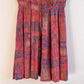 1950s Funky Tiki Print Dress With Pleated Skirt (M)