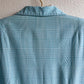 1950s Turquoise and White Gingham Summer Dress (M)