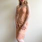 1950s Warm Taupe Lace Slip Dress (XS/S)